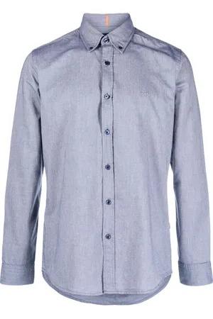 HUGO BOSS Embroidered-logo detail shirt