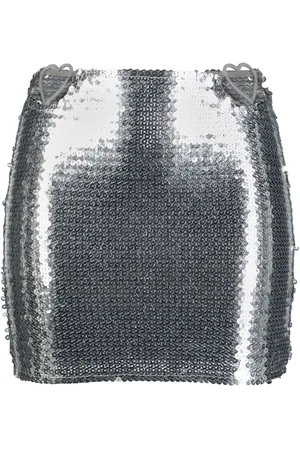 Nensi Dojaka Heart cut-out sequinned miniskirt