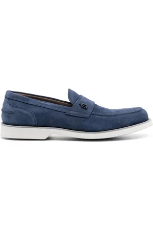 BALDININI Logo-plaque suede loafers