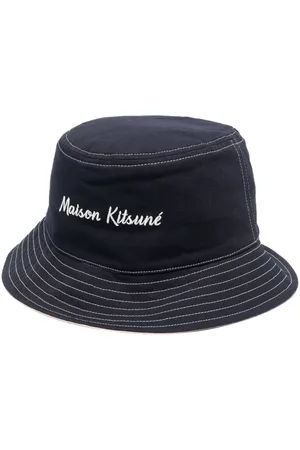 Maison Kitsuné Logo-embroidered bucket hat