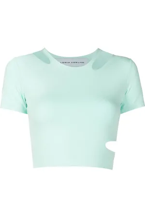 Gloria Coelho Cropped cut-out detail top