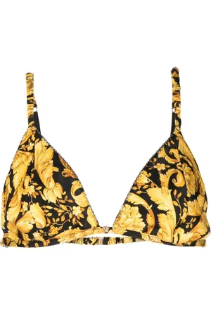 VERSACE Barocco-print silk bra
