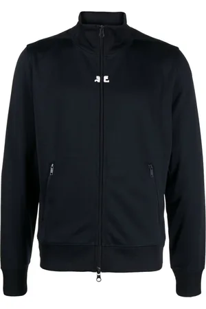 Courrèges Logo-embroidered zipped hoodie