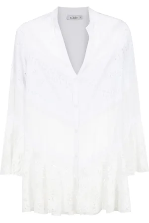 AMIR SLAMA Sheer-panel shirt dress