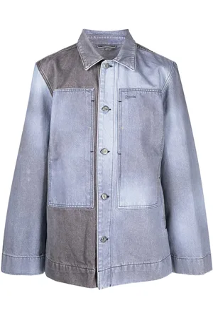 Objects IV Life Two-tone denim shirt jacket