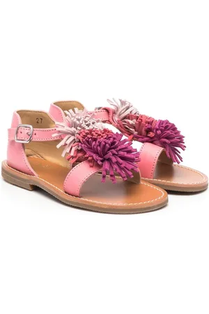 GALLUCCI Pompom-detail open-toe sandals