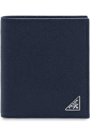Prada Logo plaque bi-fold wallet