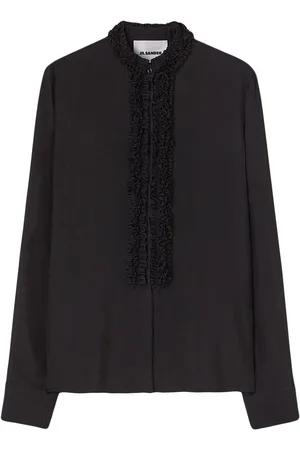 Jil Sander Ruffle-trim long-sleeved shirt