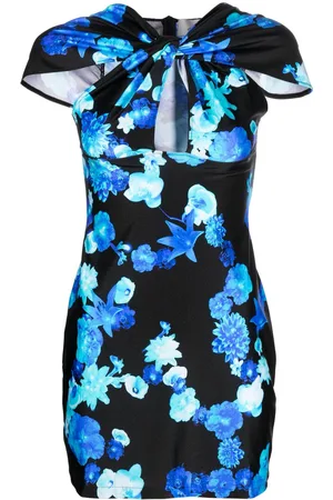 COPERNI Floral-print cut-out minidress