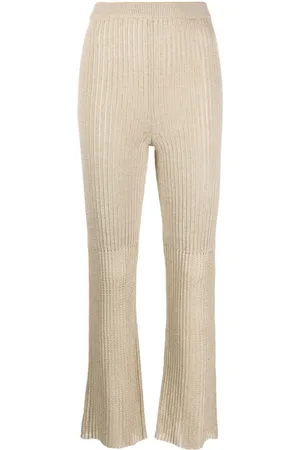 Nanushka High-waisted ribbed-knit trousers