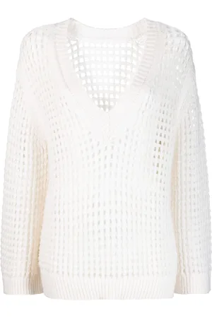 Dorothee Schumacher V-neck open-knit sweatshirt