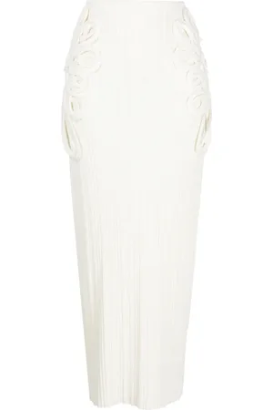 Cult Gaia Chasina floral-appliqué beach skirt