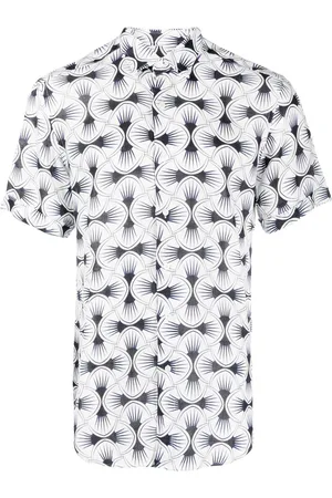 PENINSULA SWIMWEAR Geometric-print short-sleeve shirt