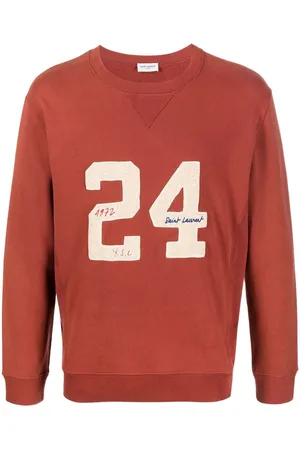 Saint Laurent Logo embroidery cotton sweatshirt