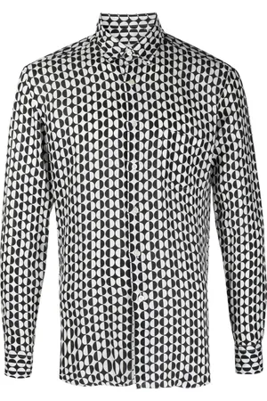 PENINSULA SWIMWEAR Geometric-print long-sleeve shirt