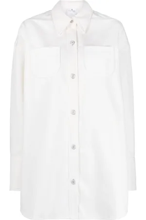 Courrèges Strap-detail button-up shirt