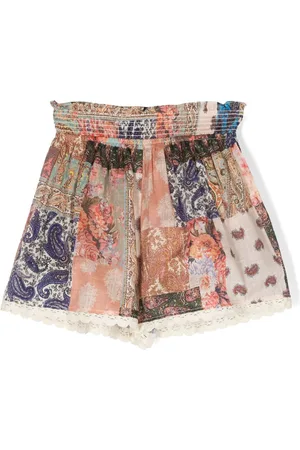ZIMMERMANN Paisley-patchwork cotton shorts