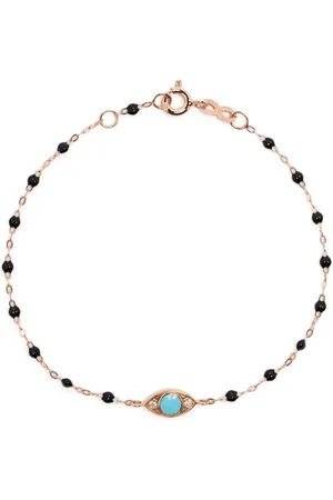 GIGI CLOZEAU 18kt yellow gold Evil Eye turquoise and diamond bracelet