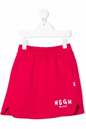 Msgm Logo-print midi skirt
