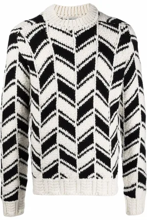 Saint Laurent Chevron-pattern sweater