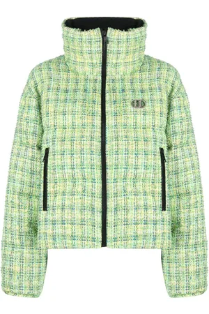 Karl Lagerfeld Bouclé zip-up puffer jacket