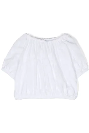 DOUUOD KIDS Embroidered cotton blouse