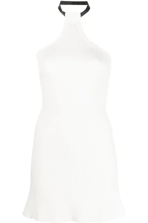Courrèges Mini chocker fine-ribbed dress