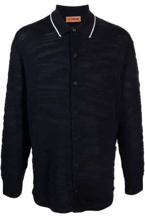 Missoni Contrasting-trim wool-blend shirt