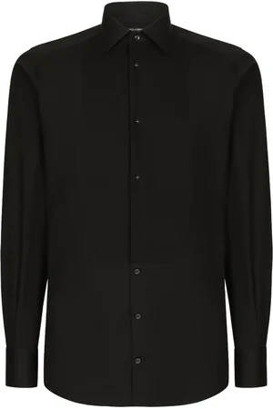Dolce & Gabbana Gold-fit cotton tuxedo shirt