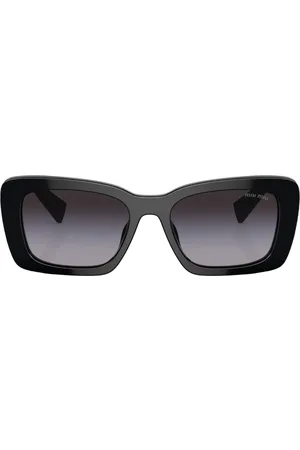 Miu Miu Logo-plaque square-frame sunglasses