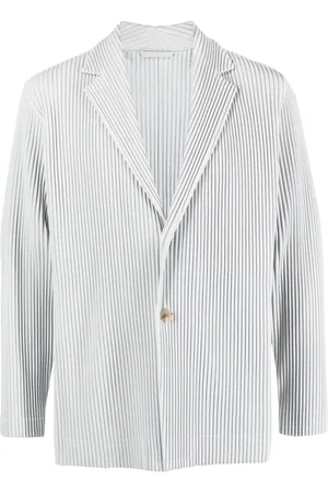 Issey Miyake Micro-pleated single-breasted blazer