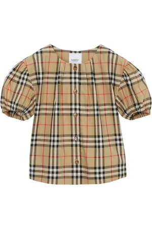 Burberry Checkered cotton twill blouse