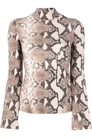 Stella McCartney Leopard-print high neck top