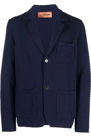 Missoni Zig-zag weave single-breasted jacket