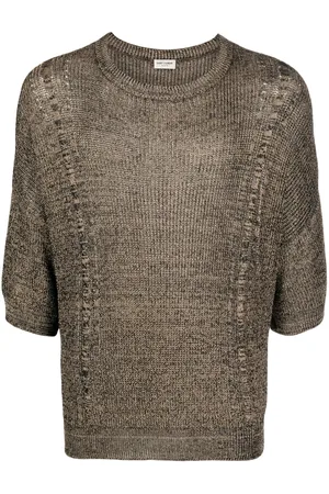 Saint Laurent Half-sleeve knitted top