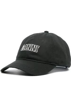 Ganni Logo-embroidered cotton baseball cap