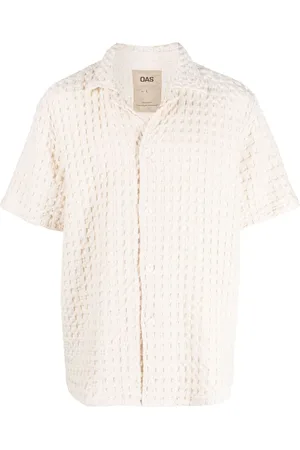 Oas Cuban-collar woven shirt