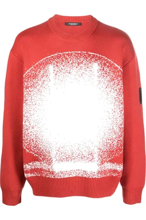 A-cold-wall* Exposure-print knitted crew neck sweatshirt