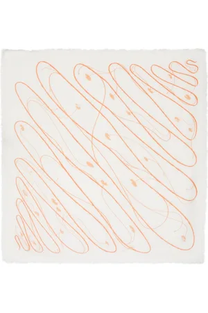 Woolrich X Daniëlle Cathari graphic-print frayed-edge scarf
