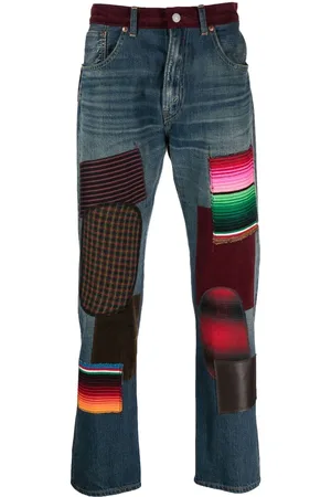 JUNYA WATANABE Patchwork-design slim-cut jeans