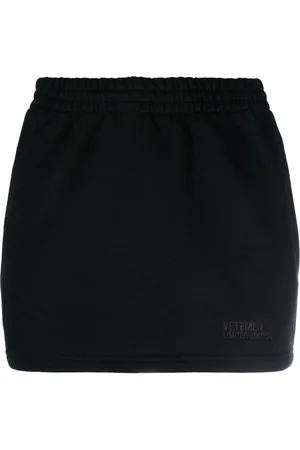 Vetements Elasticated cotton-blend miniskirt