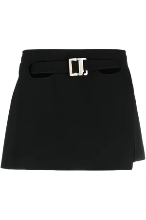 DION LEE Belted cutout miniskirt