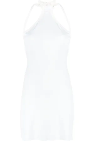 Courrèges Logo-embroidered jersey minidress