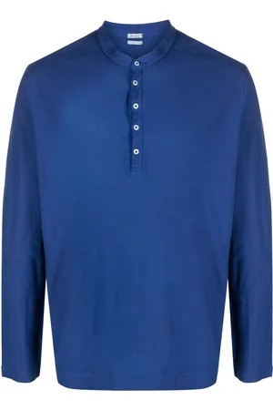 MASSIMO ALBA Long-sleeve cotton Henley shirt