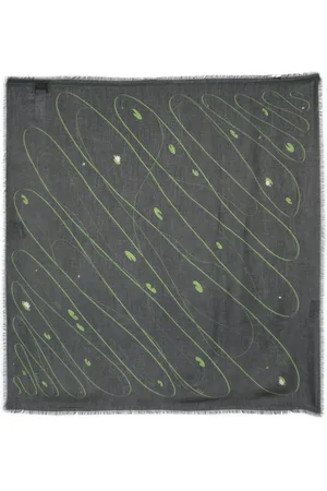 Woolrich X Daniëlle Cathari graphic-print frayed-edge scarf