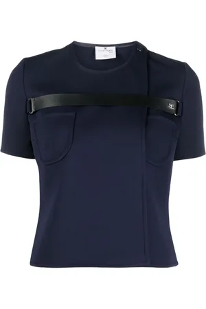 Courrèges Strap-detail T-shirt