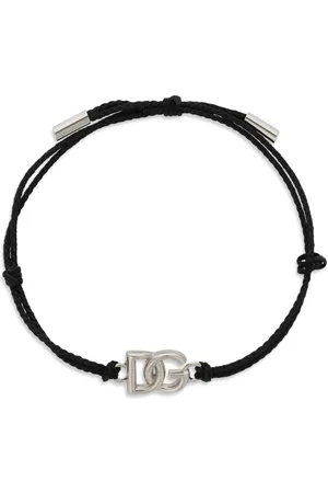 Dolce & Gabbana DG logo charm cord bracelet