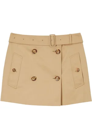 Burberry Gabardine Trench cotton miniskirt