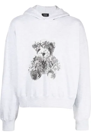 We11 Done Logo-patch cotton hoodie