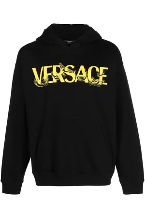 VERSACE Logo-print cotton hoodie